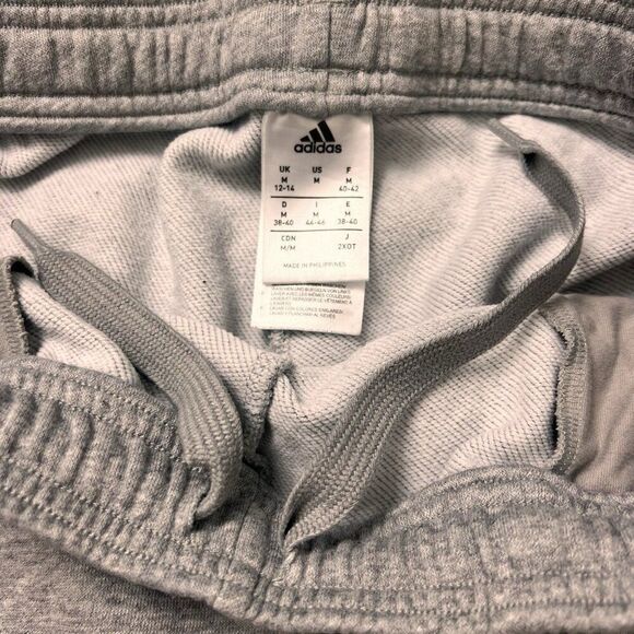 Adidas Men's Medium Essential Joggers Pants Grey & Black Striped Sweatpants - Picture 8 of 10